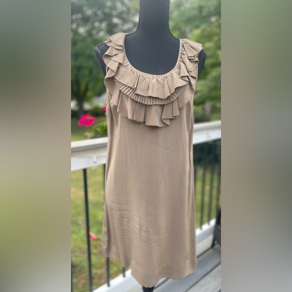Loft 100% Silk Dress - size XS - Taupe - Picture 1 of 8